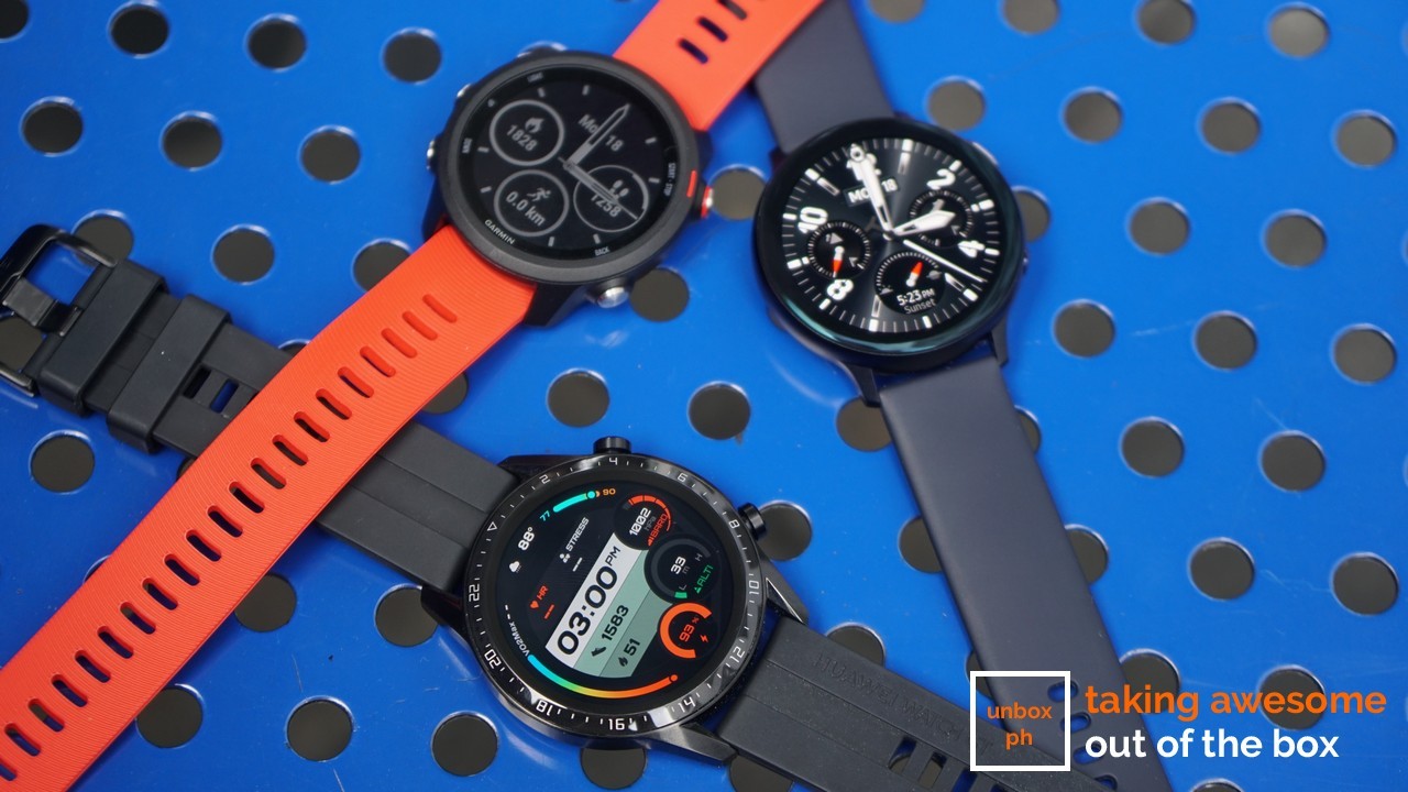 generelt Offentliggørelse Fødested Three-way Smartwatch Comparo: Huawei Watch GT 2 VS Samsung Galaxy Watch  Active 2 VS Garmin Forerunner 245 Music - UNBOX PH