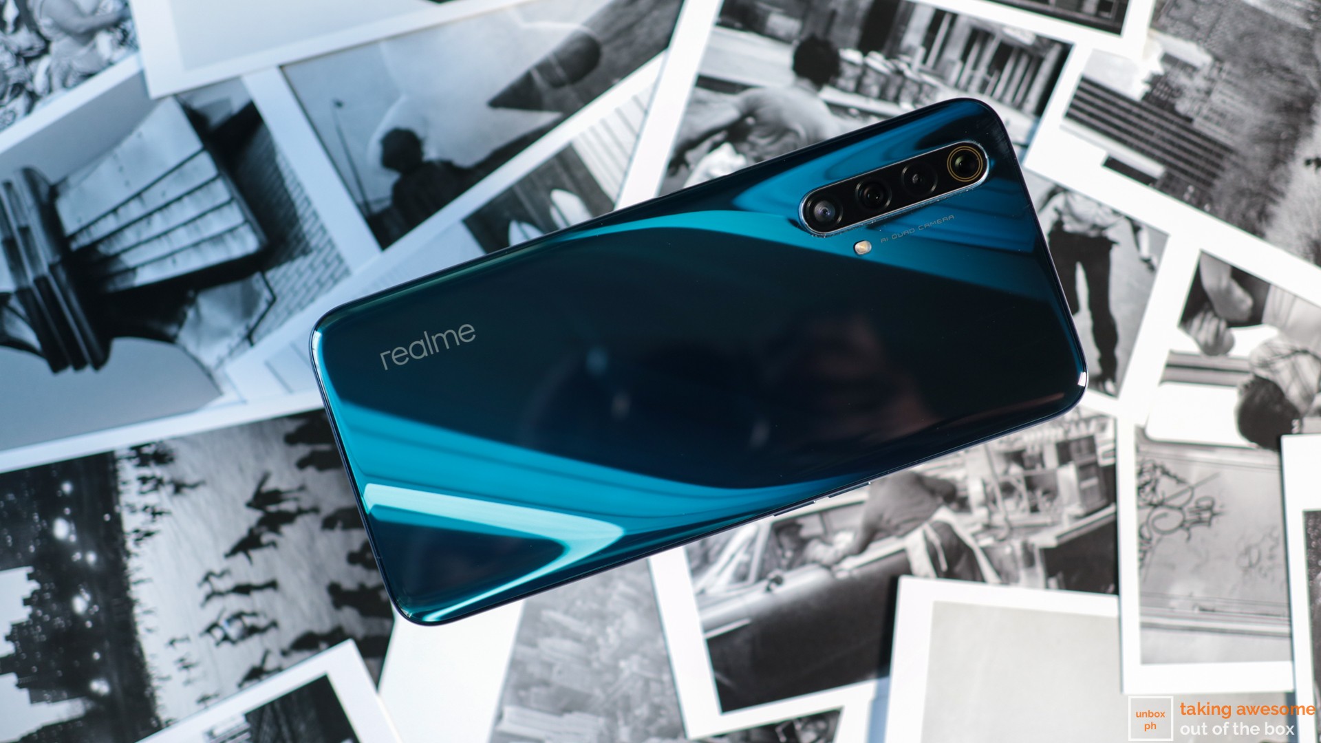 photo of a blue Realme X50 5G