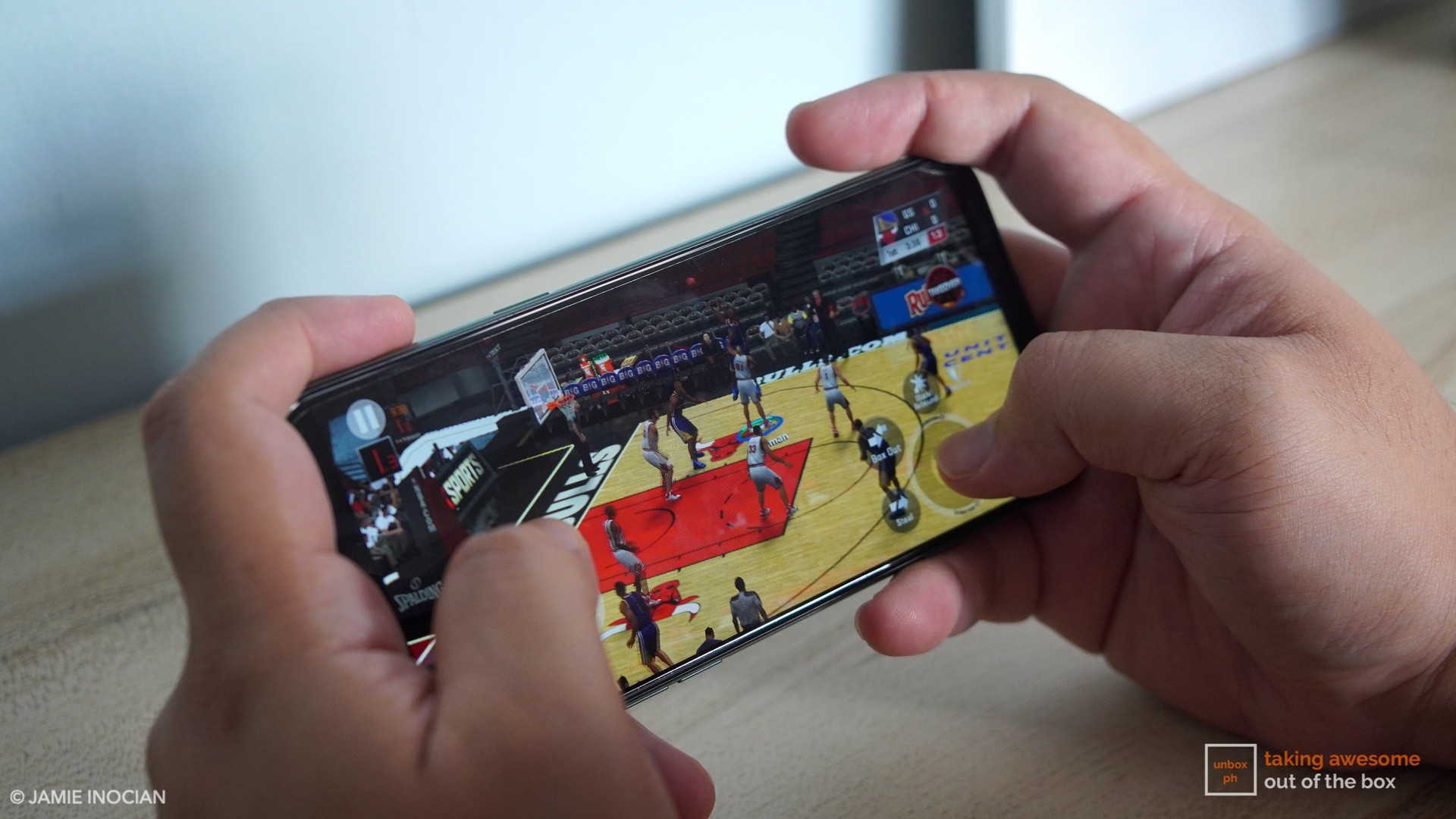 NBA 2k game on played on the Realme 6i