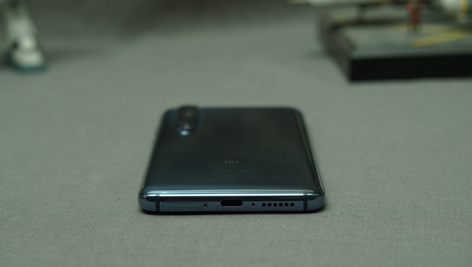 Close up photo of the charging port of the Xiaomi Mi 10