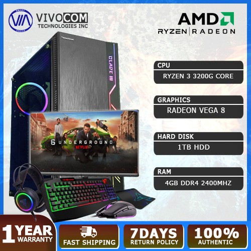 Vivocom AMD Ryzen 3 Desktop under Php 20k-25k
