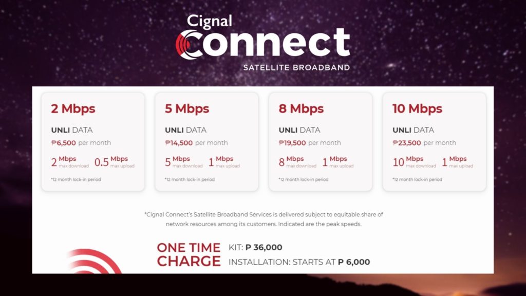 Cignal Connect Satellite Internet