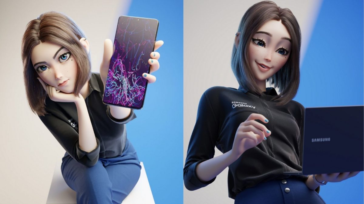 Really cool mashup of Alita and Sam (Samsung galaxy girl) from