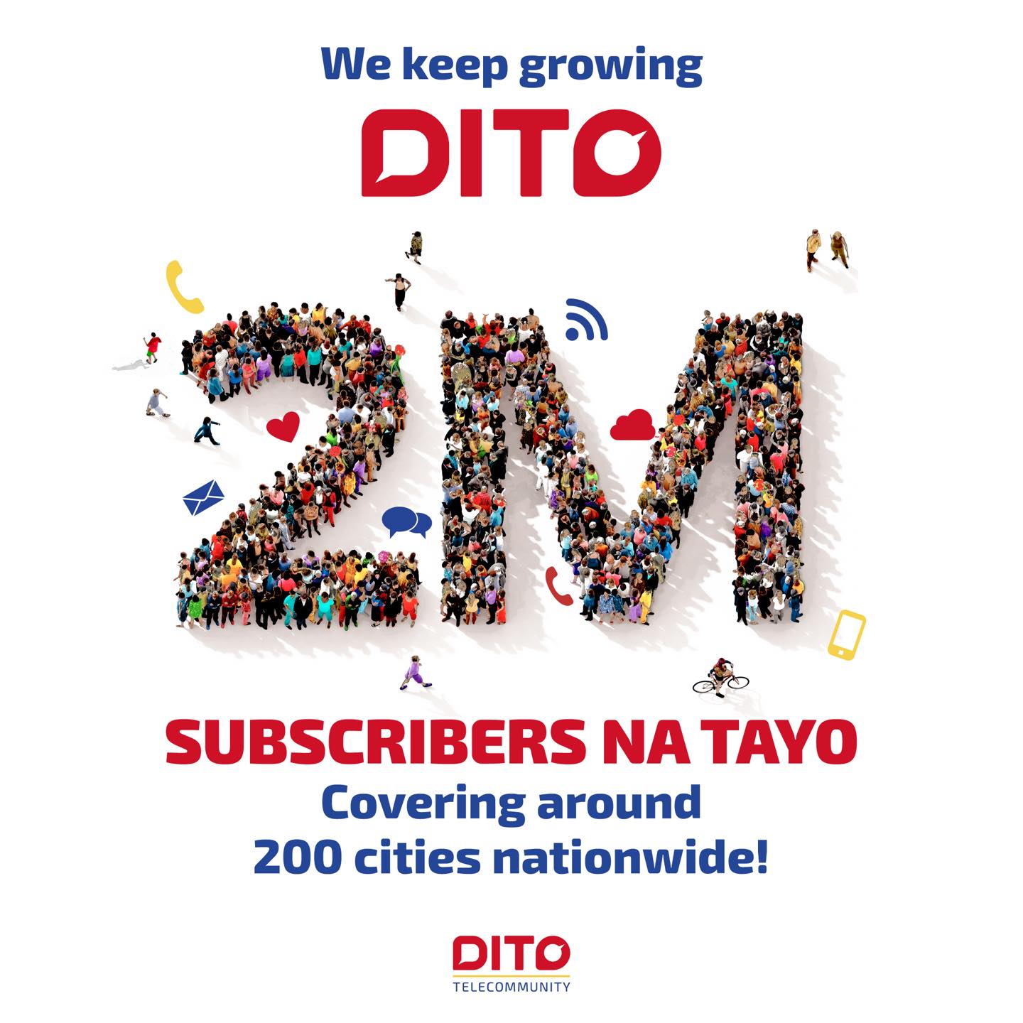 DITO 2M Subscriber Mark