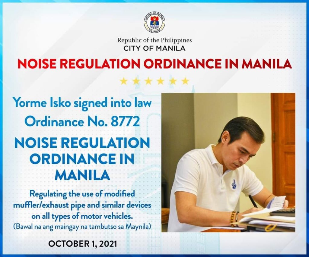 Manila Anti loud Muffler Ordinance Is Final Signed Into Law UNBOX PH