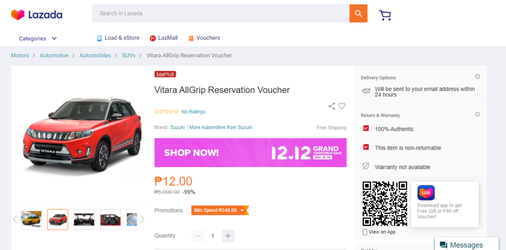 Suzuki Is Now on Lazada With the Best 12.12 Promo Offering