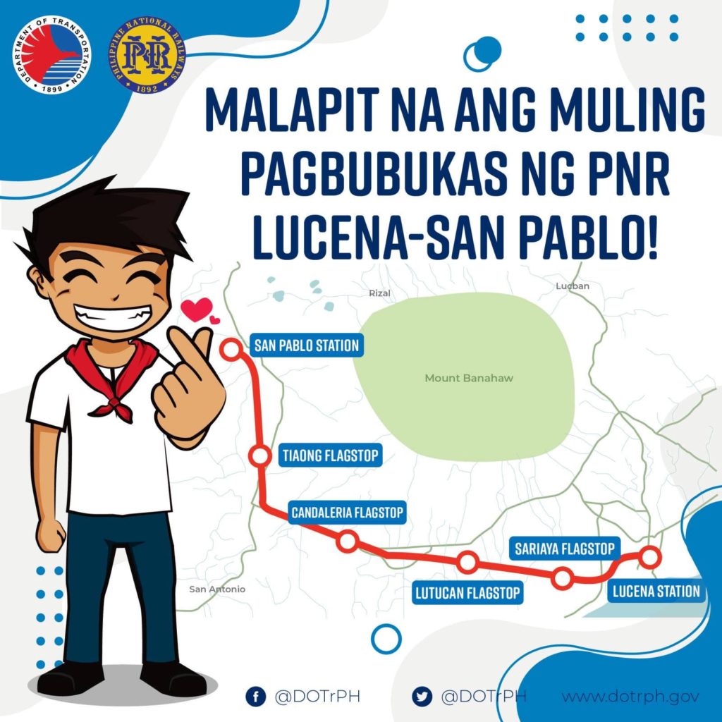 PNR Lucena-San Pablo Line To Open Before June 30
