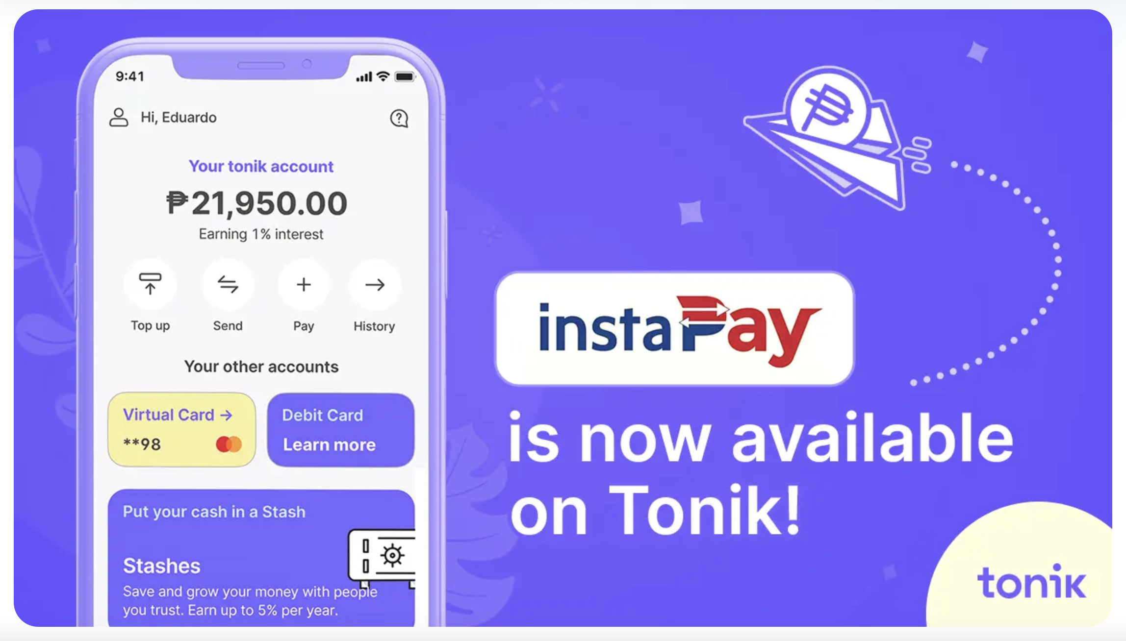 the-tonik-digital-bank-now-supports-free-instapay-transfers