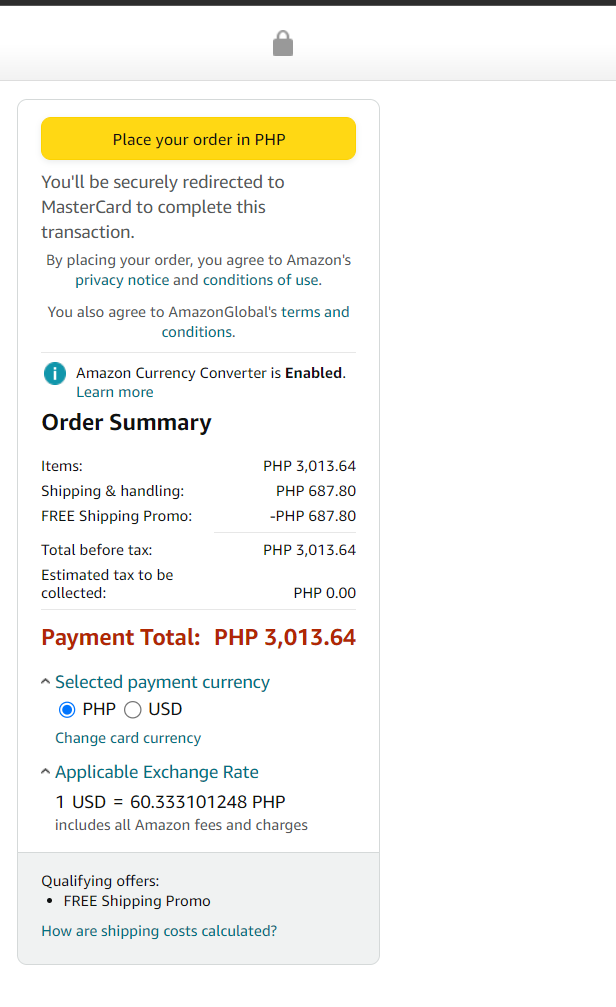 now offers free shipping to the Philippines on select items