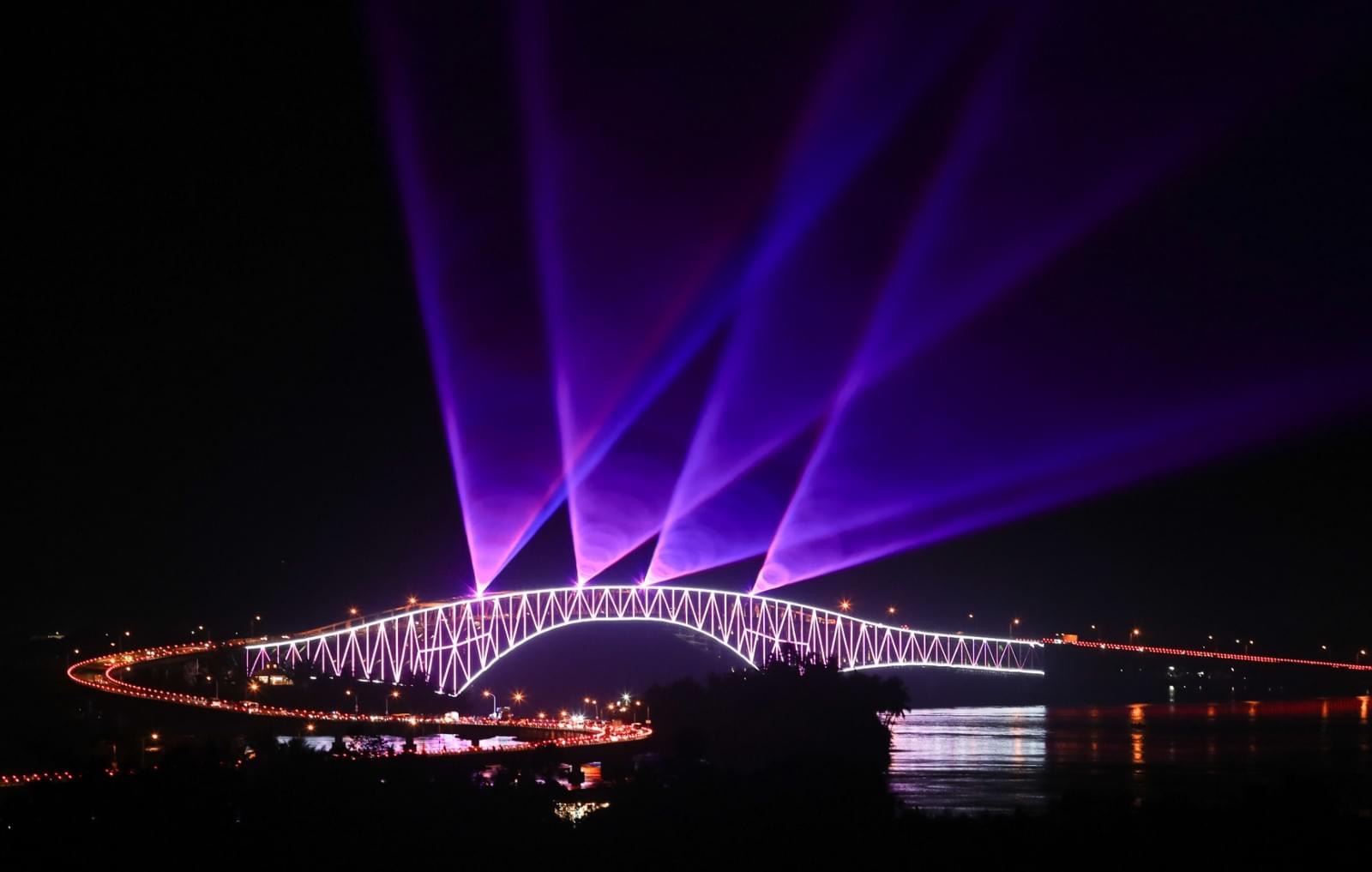 This Free Light Show at The San Juanico Bridge Will Take Your Breath Away