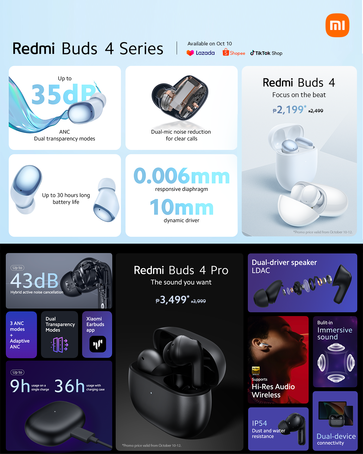 Redmi Buds 4 and Redmi Buds 4 Pro launched with IP54 ratings and affordable  prices -  News