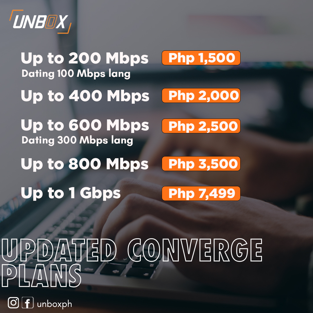 Converge Upgrades Plans with Higher Speeds Free of Charge