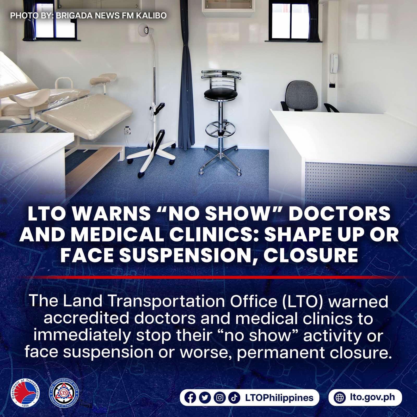lto no-show doctors
