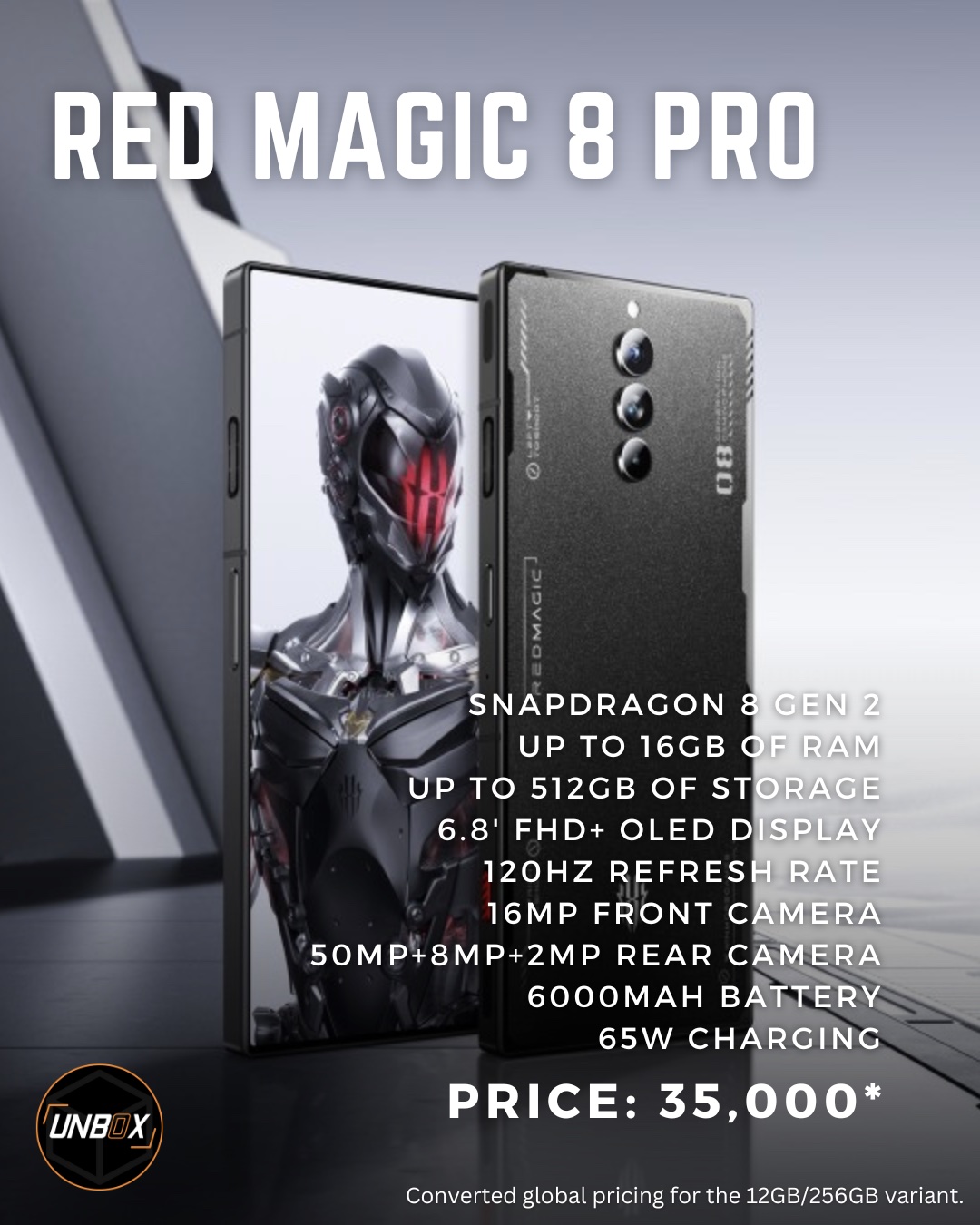 Nubia Red magic 8 Pro 12GB+256GB Transparent Black