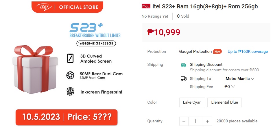 itel S23 256GB Variant Has Under Php 6k Price in the Philippines